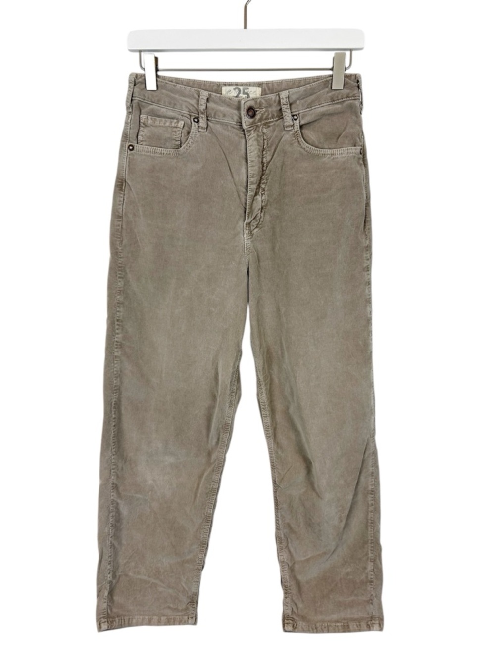 We The Free Corduroy Straight-Leg Pants Women's Size 25 in Taupe Boho